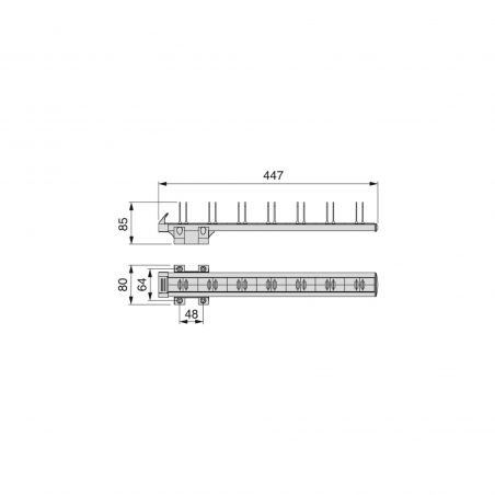 Porte-ceintures lateral extractible, Anodisé mat