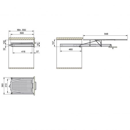 Planche à repasser pliable Iron, Blanc