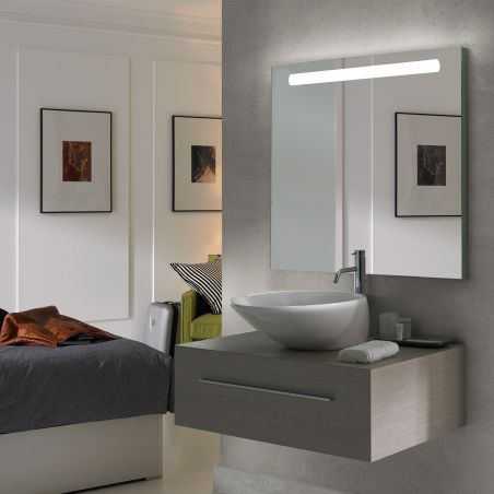 Miroir Pegasus avec éclairage frontal LED, 600 x 700 mm, AC 230V 50Hz, 6 W