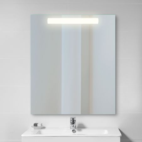 Miroir Pegasus avec éclairage frontal LED, 600 x 700 mm, AC 230V 50Hz, 6 W