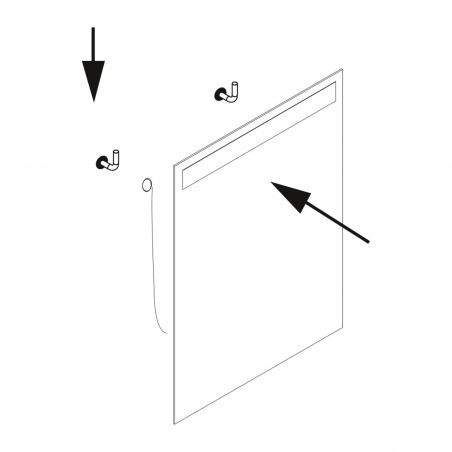 Miroir Pegasus avec éclairage frontal LED, 600 x 700 mm, AC 230V 50Hz, 6 W