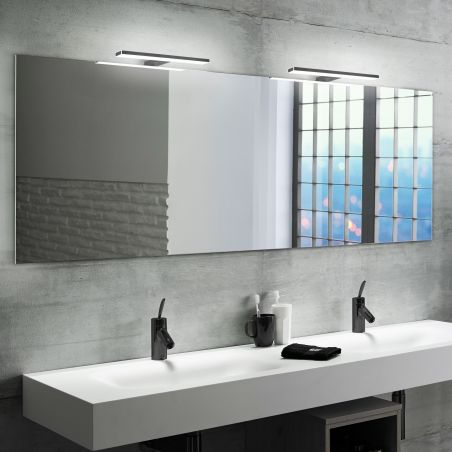 Spot LED pour miroir de salle de bain Leo (AC 230V 50Hz), 6 W, Noir