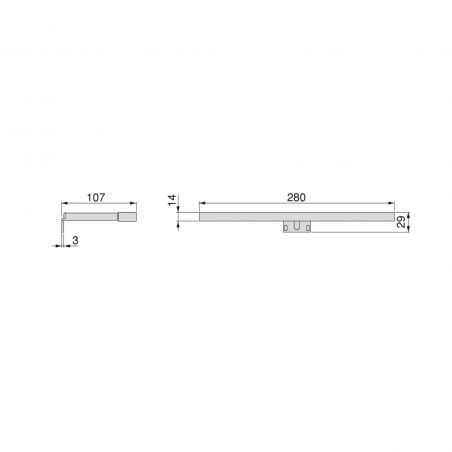 Spot LED pour miroir de salle de bain Leo (AC 230V 50Hz), 6 W, Noir