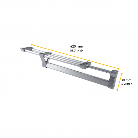 Porte-vêtements extractible pour armoire, Anodisé mat