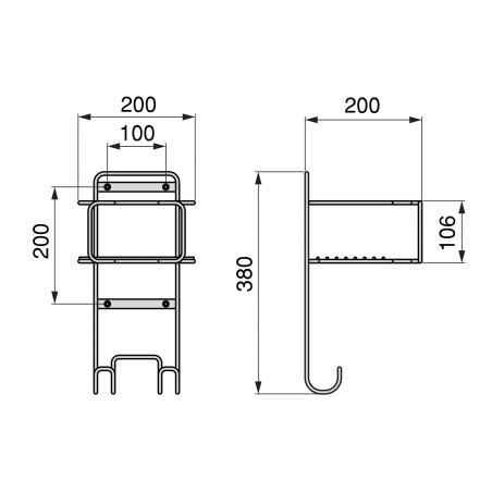 Porte-fer et planche à repasser, Chromé