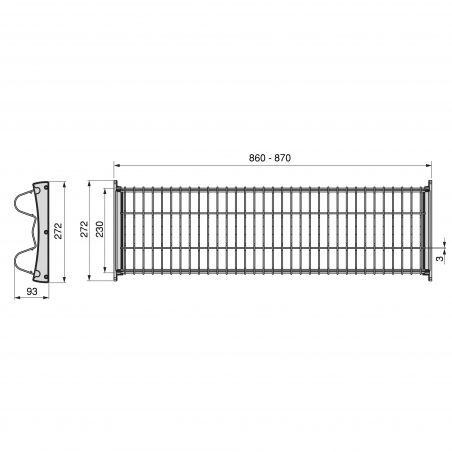 Égouttoir Suprastar pour caisson de 900 mm, Aluminium