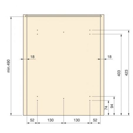 Poubelle de recyclage 2 bacs de 16 L, fixation par le bas et extraction manuelle, Gris anthracite