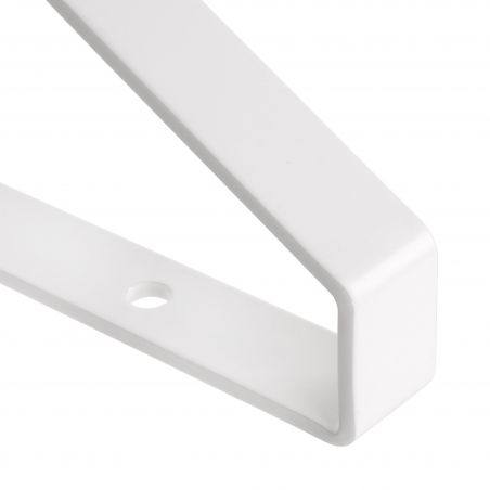 Jeu de 2 supports Shelf pour étagères en bois, forme triangulaire, Blanc