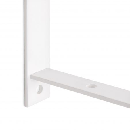 Jeu de 2 supports Shelf pour étagères en bois, forme triangulaire, Blanc