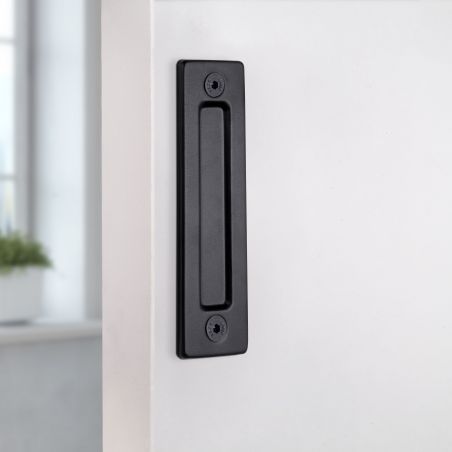 Poignée Pasadena pour porte coulissante en bois, Longueur 240 mm, Tige 180 mm, Noir