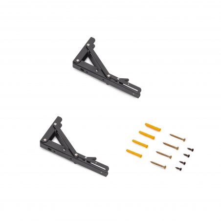 Jeu de 2 supports relevables , longueur 203mm, Noir