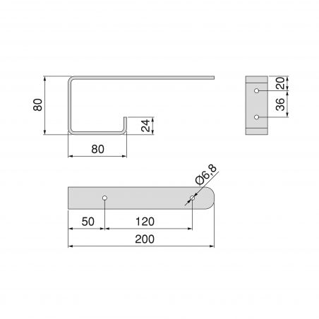 Jeu de 2 supports Shelf pour étagères en bois avec patère intégrée, Blanc