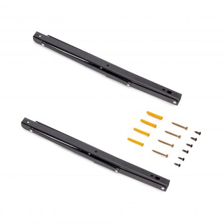 Jeu de 2 supports relevables , longueur 403mm, Noir