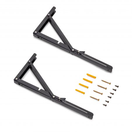 Jeu de 2 supports relevables , longueur 403mm, Noir