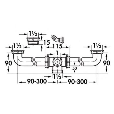 Connecteur pour bacs Corno, blanc