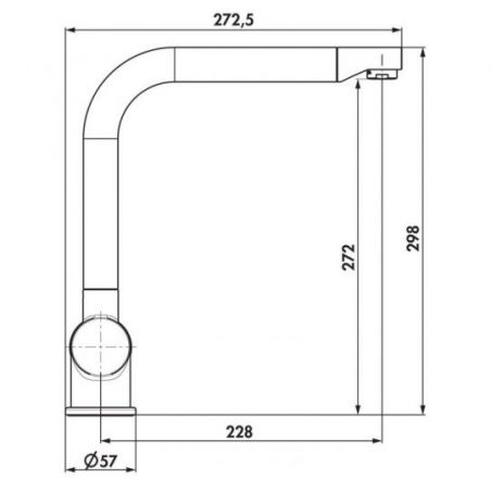 Singoli 600 - Lot Bac à encastrer par le bas, granite nero et mitigeur Drive 1S, acier inox/noir