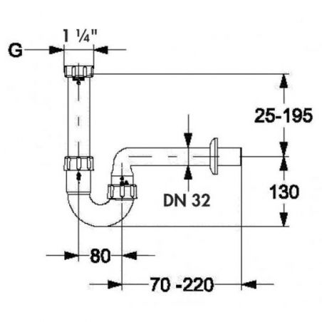 Siphon anti-odeur pour tuyaux salle de bain, blanc