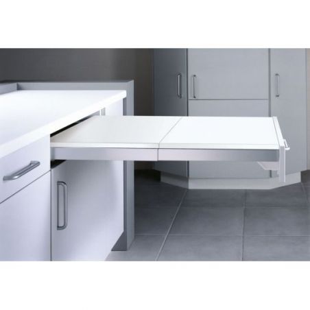 Ferrure de table extractible TopFlex pour caisson de 600 mm, Blanc